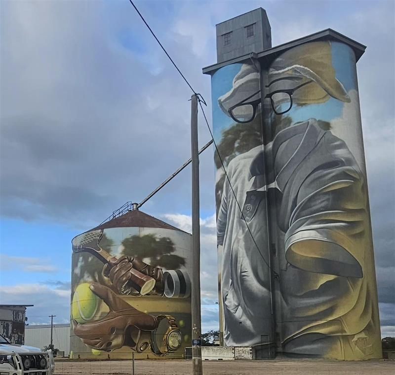 Rainbow Silo Art